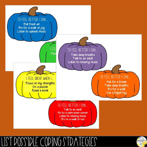 Self-Regulation Fall Bundle - What Color is Your Pumpkin ? Digital Fall SEL Game