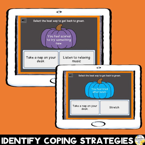 Self-Regulation Fall Bundle - What Color is Your Pumpkin ? Digital Fall SEL Game