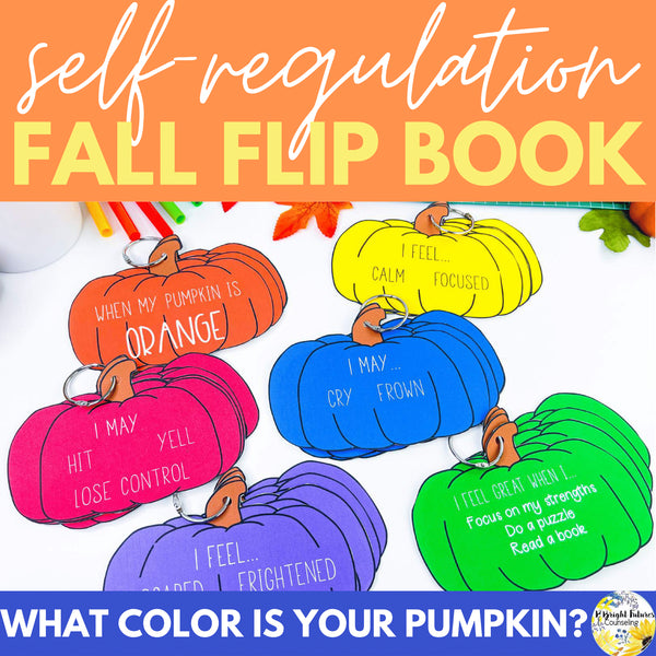 Self-Regulation Flip Book What Color Is Your Pumpkin? Fall Counseling Activity