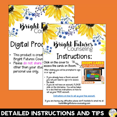 Self-Regulation Pumpkin Boom Cards - Fall and Halloween SEL Counseling Activity