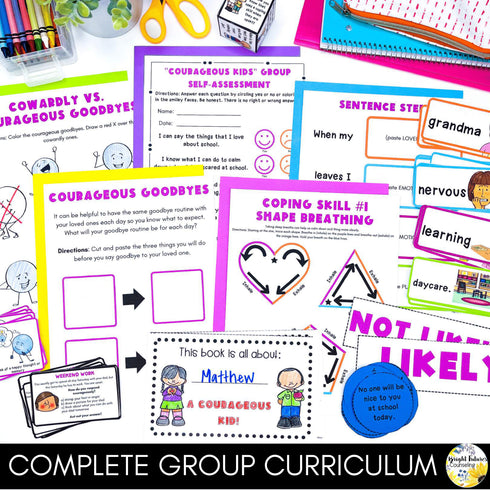 Separation Anxiety School Counseling Small Group for K-2 Primary Students