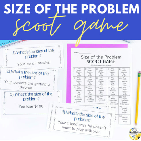 Size of the Problem Scoot Game School Counseling Game