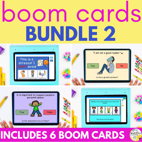 Social Emotional Learning BOOM CARDS Bundle 2 - School Counseling SEL Games