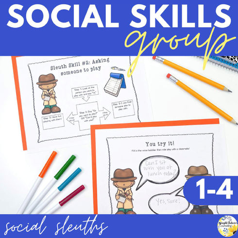 Social Skills Counseling Group - 10 Weeks of Activities, Games, Lessons & more!