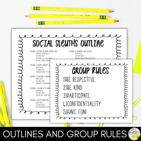 Social Skills Counseling Group - 10 Weeks of Activities, Games, Lessons & more!