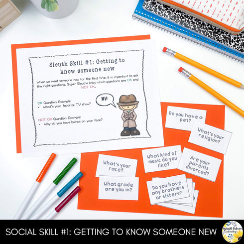 Social Skills Counseling Group - 10 Weeks of Activities, Games, Lessons & more!