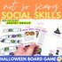Social Skills Halloween Board Game - School Counseling SEL Activity