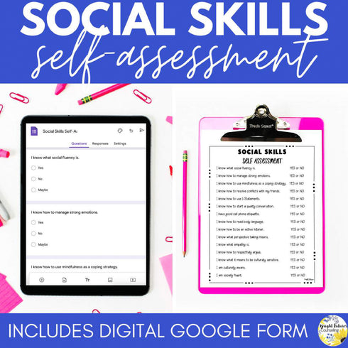 Social Skills School Counseling Self-Assessment