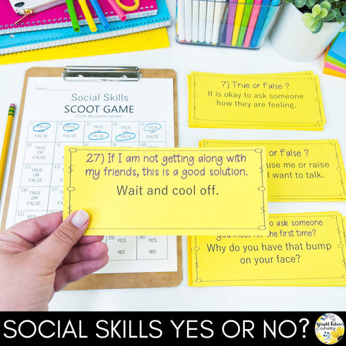 Social Skills Scoot Game Interactive Social Skills Game