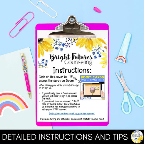 Spring SEL Boom Cards - Digital Social Emotional Learning Activity