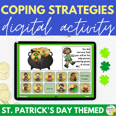 St. Patrick's Day Coping Strategies Digital Game - Boom Cards + Google