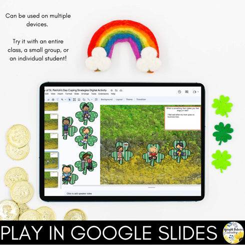 St. Patrick's Day Coping Strategies Digital Game - Boom Cards + Google