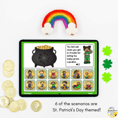 St. Patrick's Day Coping Strategies Digital Game - Boom Cards + Google