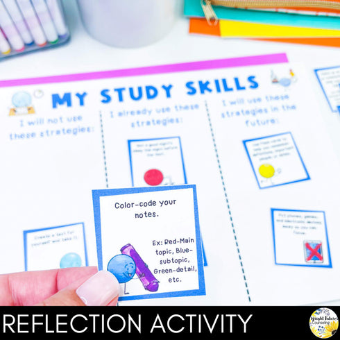 Study Skills Lesson for Social Emotional Learning & Elementary School Counseling