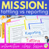 Tattling Vs Reporting Escape Room Guidance Lesson Mission Tattling Vs Reporting