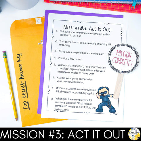 Tattling Vs Reporting Escape Room Guidance Lesson Mission Tattling Vs Reporting