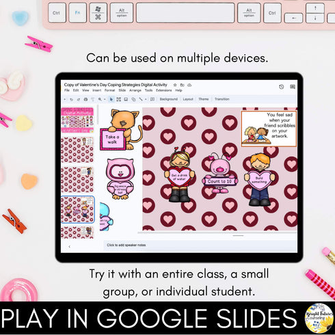Valentine's Day Activity - Coping Strategies Digital Resource for Valentine's