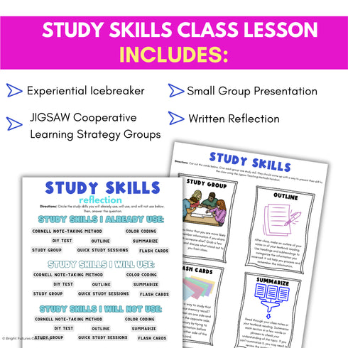 Middle School Study Skills Lesson - Study Skills Activities for Middle Schoolers