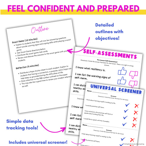 Middle School Counseling Lessons BUNDLE - 10 SEL Lessons for Middle School