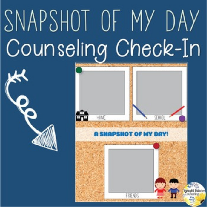Counseling Check In Snapshot of My Day Counseling Conversation Starter