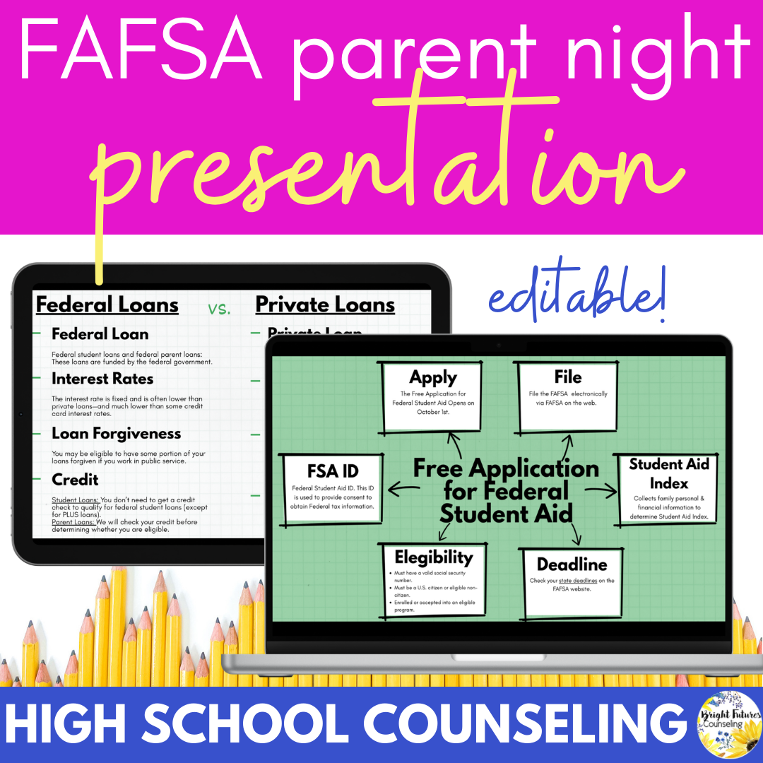 FAFSA & Financial Aid Parent Night Presentation for High School Counse