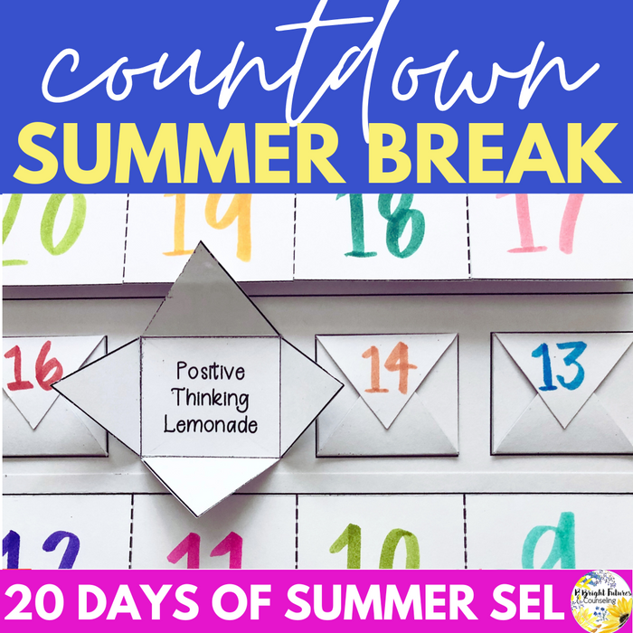 Countdown to Summer Break - End of the Year Counseling SEL Summer Activity Pack