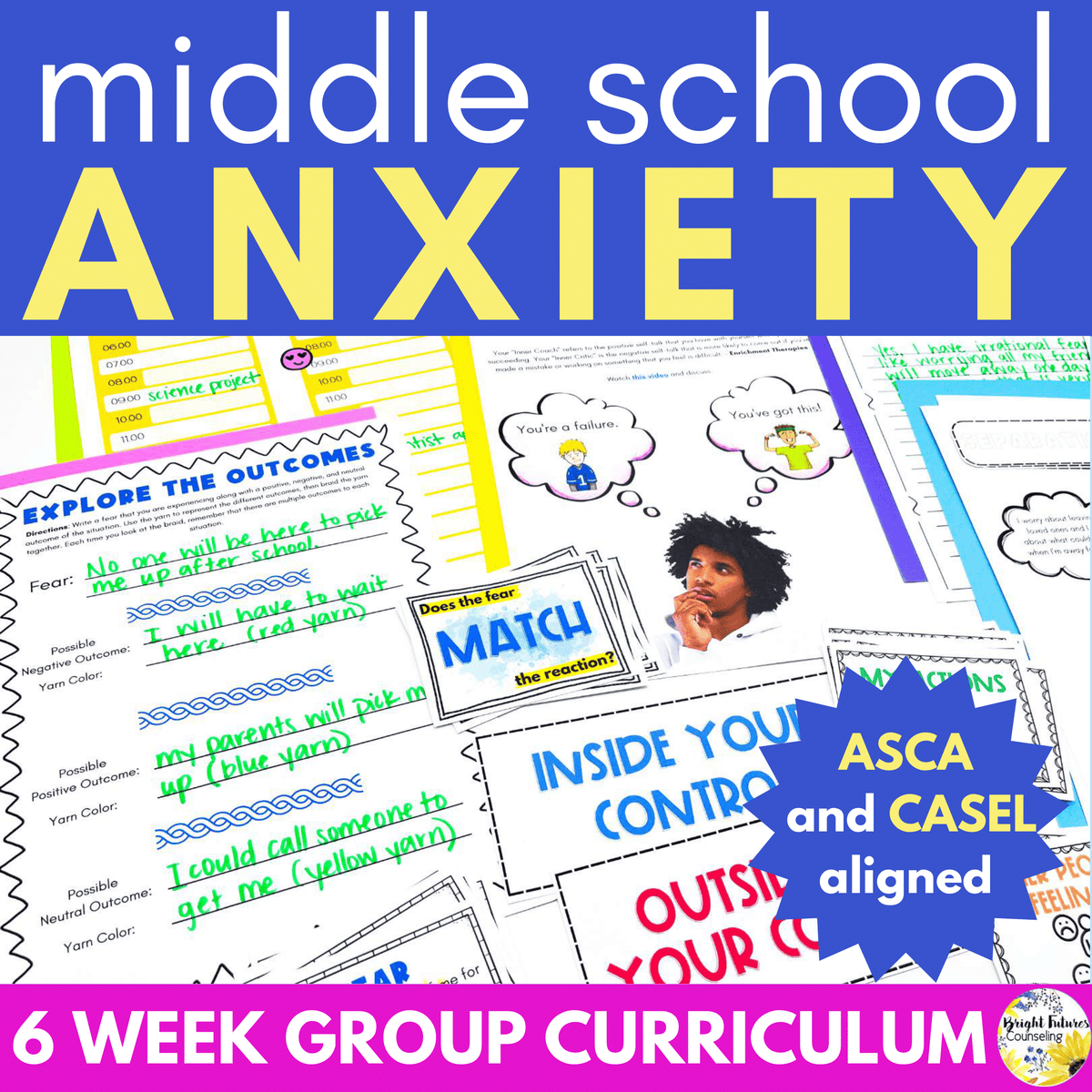 Middle School Anxiety and Test Anxiety Counseling Group | Anxiety Copi ...