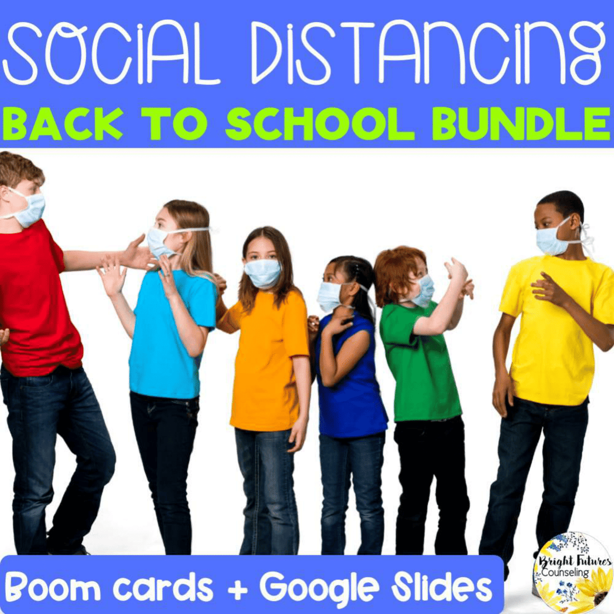 Social Distancing Card Social Distancing Back to School Bundle - Boom Cards & Google Slides