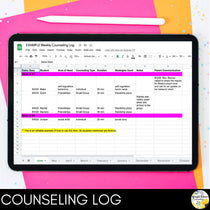 School Counseling Data Collection Spreadsheets - Caseload and Counseli